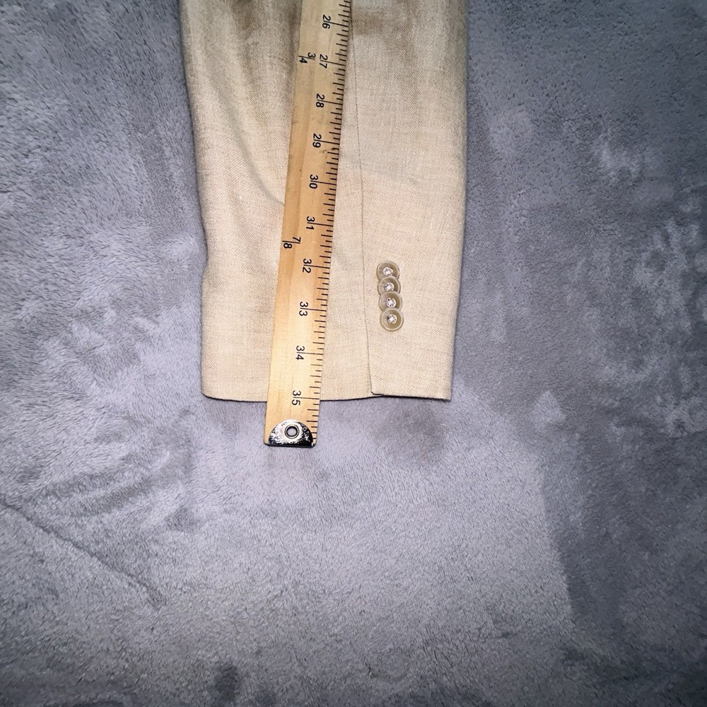 Jos A Bank 1905 Sport Coat 52L Beige Linen Wool Blend Blazer Two Button Jacket - Picture 14 of 14
